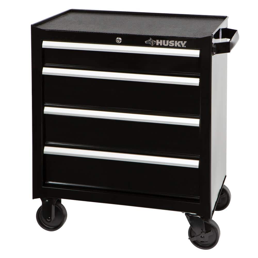 26.5 in. W x 18 in. D Standard Duty 4 Drawer Rolling Tool Cabinet in. Gloss Black
