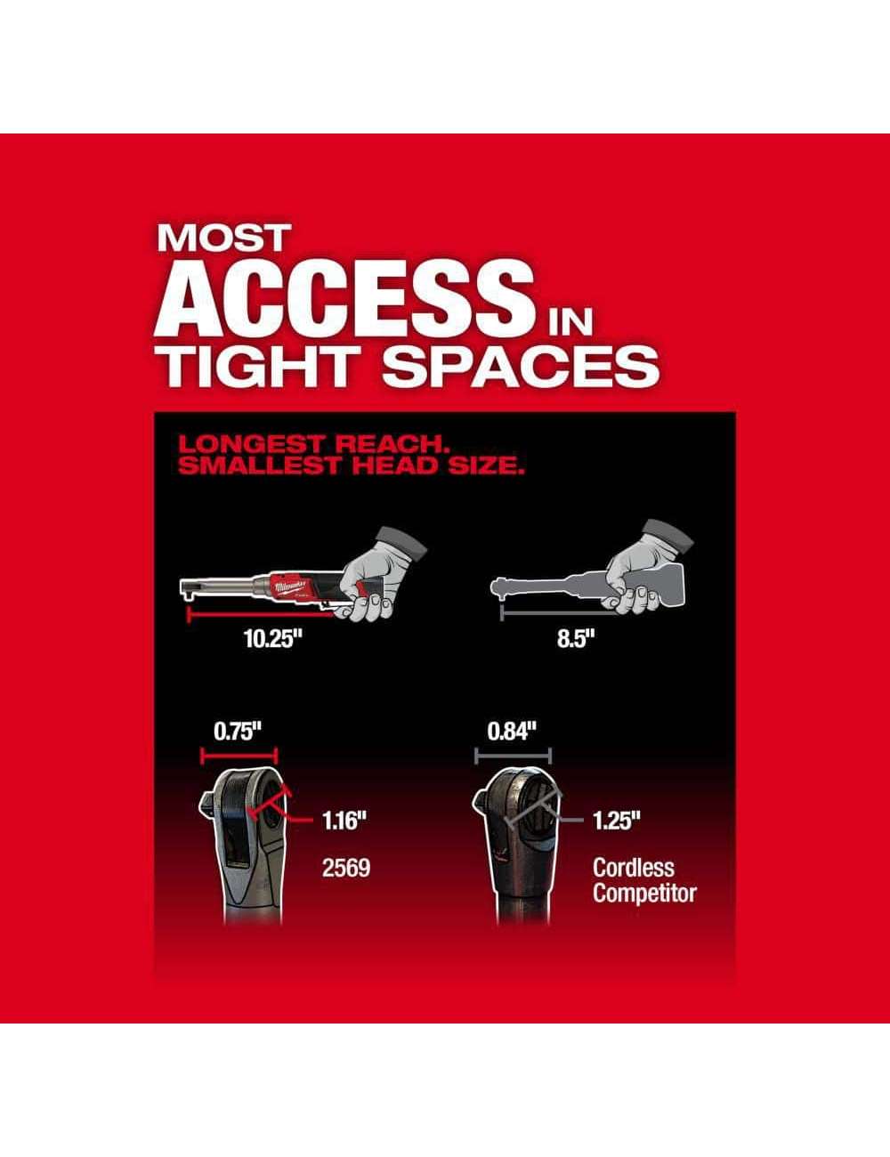 M12 FUEL 12V Lithium-Ion Brushless Cordless 3/8 in. Extended Reach High Speed Ratchet (Tool Only)