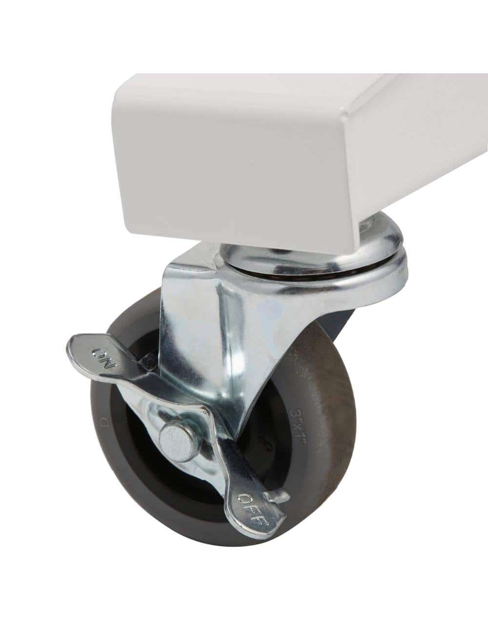 46 in. Adjustable Height Work Table with 2-Drawers in White