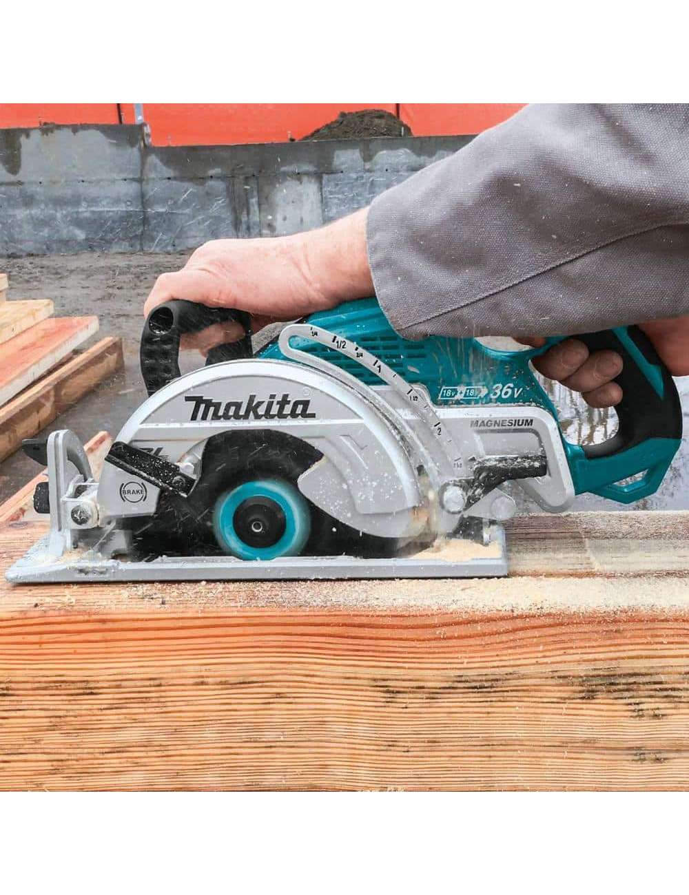 18V X2 LXT Lithium-Ion (36V) Brushless Cordless Rear Handle 7-1/4 in. Circular Saw w/BONUS 5.0Ah Battery 2 Pack