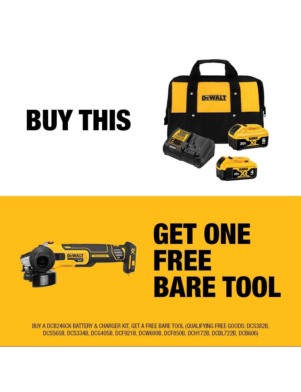 20V MAX XR Cordless Brushless 4-1/2 in. Slide Switch Small Angle Grinder with 20V MAX XR Lithium-Ion 6Ah & 4Ah Batteries