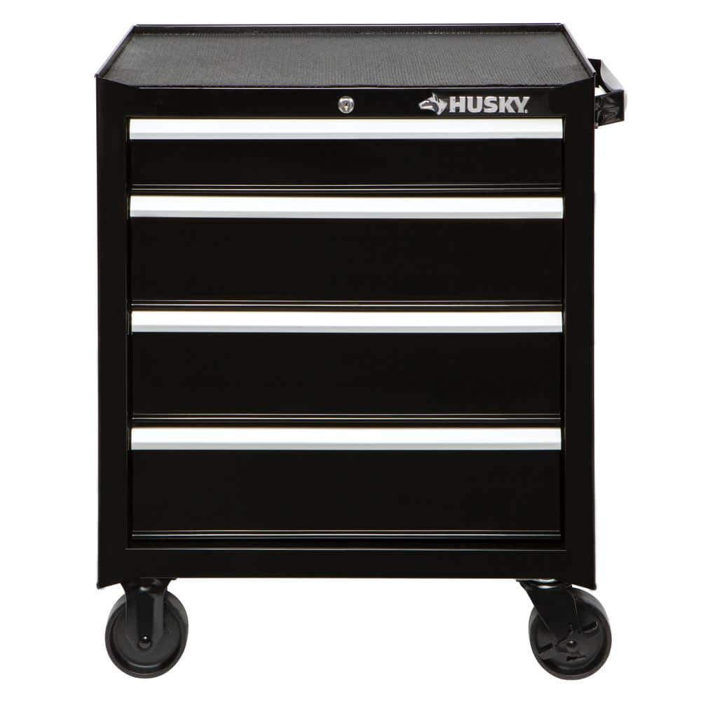 26.5 in. W x 18 in. D Standard Duty 4 Drawer Rolling Tool Cabinet in. Gloss Black