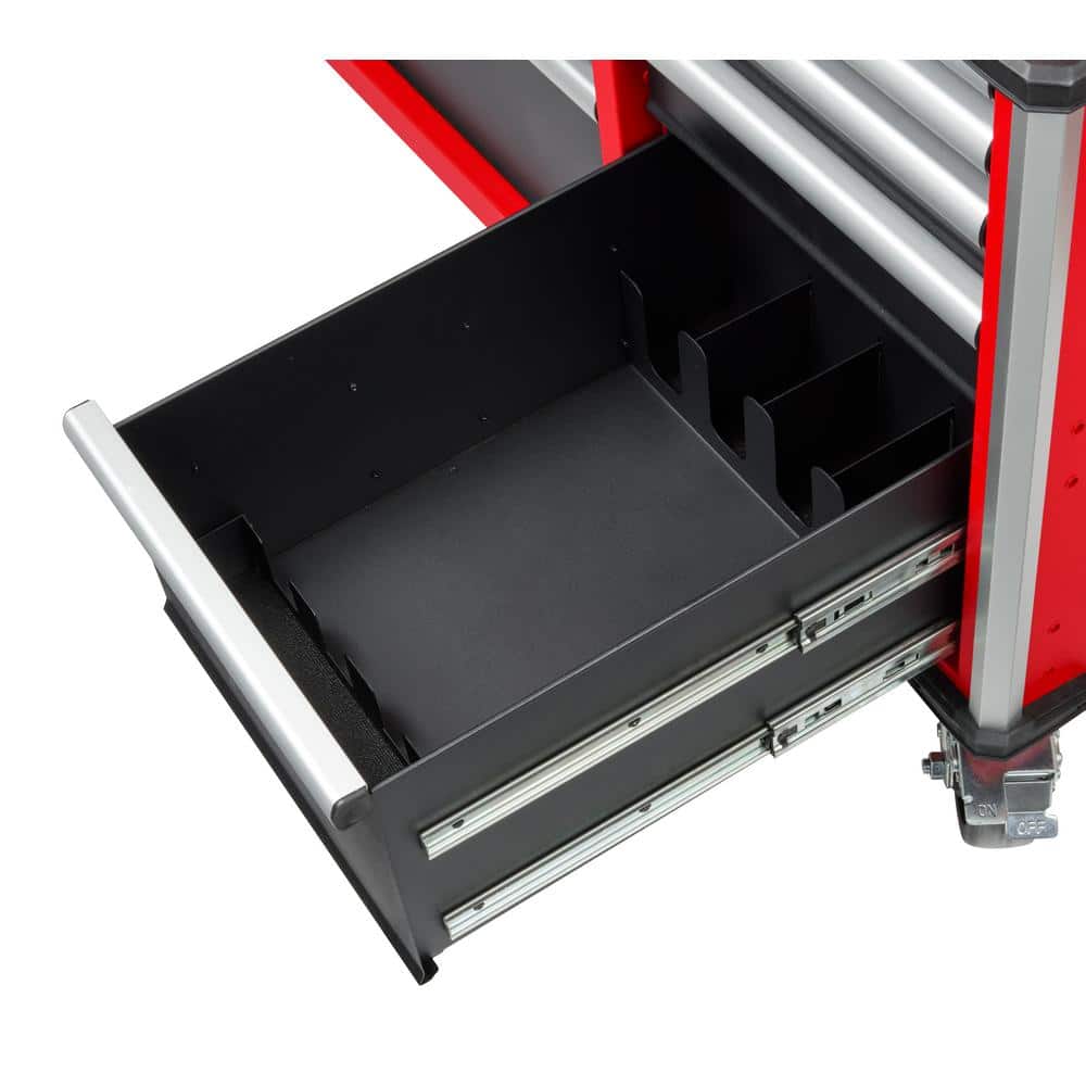 52 in. W x 22 in. D 12 Drawer Heavy Duty Mobile Workbench Cabinet in. Red