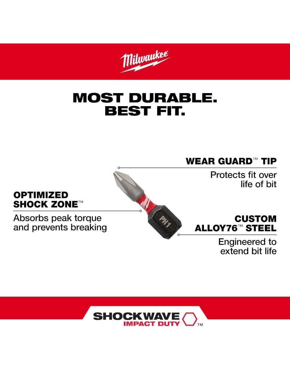 SHOCKWAVE Impact Duty Alloy Steel Driver Bit Set with PACKOUT Case (90-Piece)