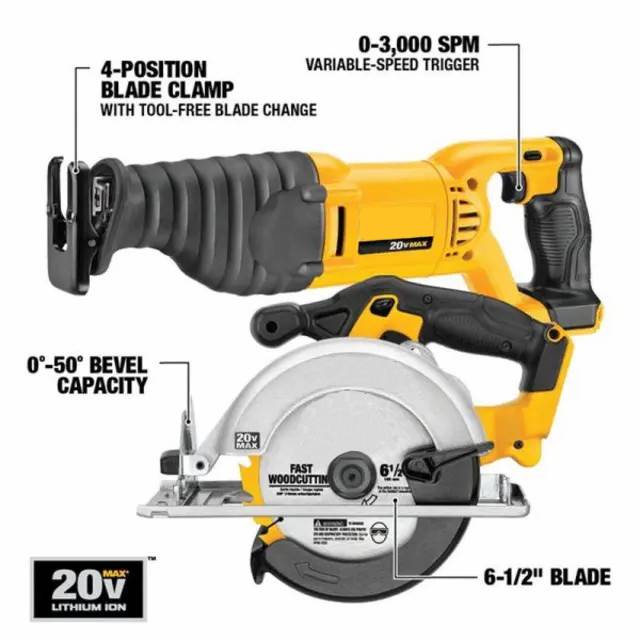 🔥(32-Tool Set )💥Clearance Sale🔥DE 20-VOLT MAX LITHIUM ION BEST CORDLESS COMBO KIT