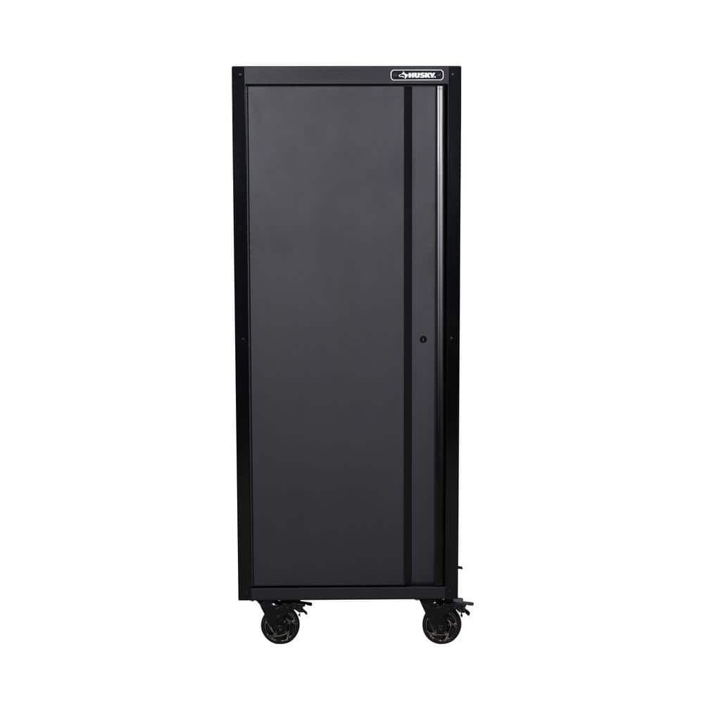 Heavy Duty 27 5 in. 4 Shelf Matte Black Rolling Side Tool Locker