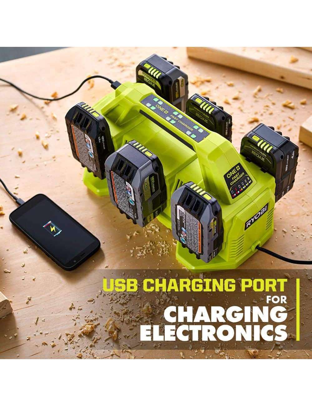 ONE+ 18V 6-Port Fast Charger
