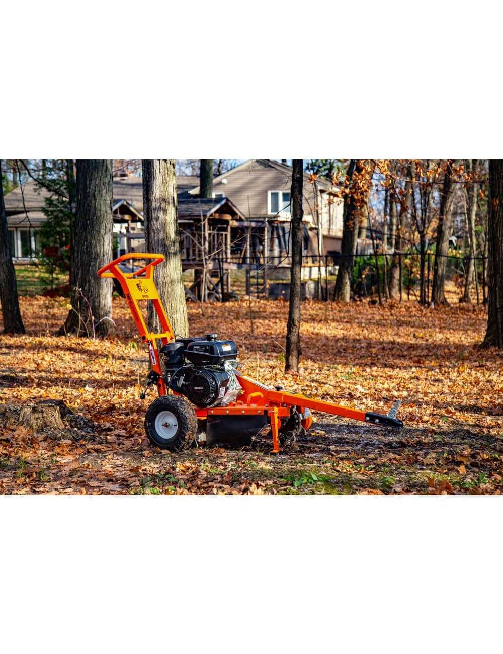 12 in. 14 HP Gas Powered Certified Commercial Stump Grinder with 9 High Speed HPDC Machined Carbide Cutters