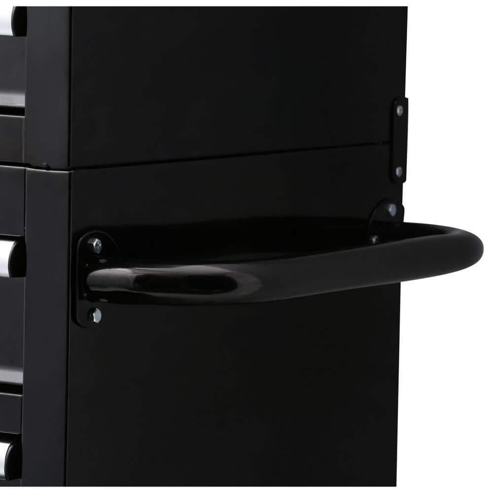41 in. W x 24 5 in. D Standard Duty 16 Drawer Combination Rolling Tool Chest and Top Tool Cabinet Set in. Gloss Black