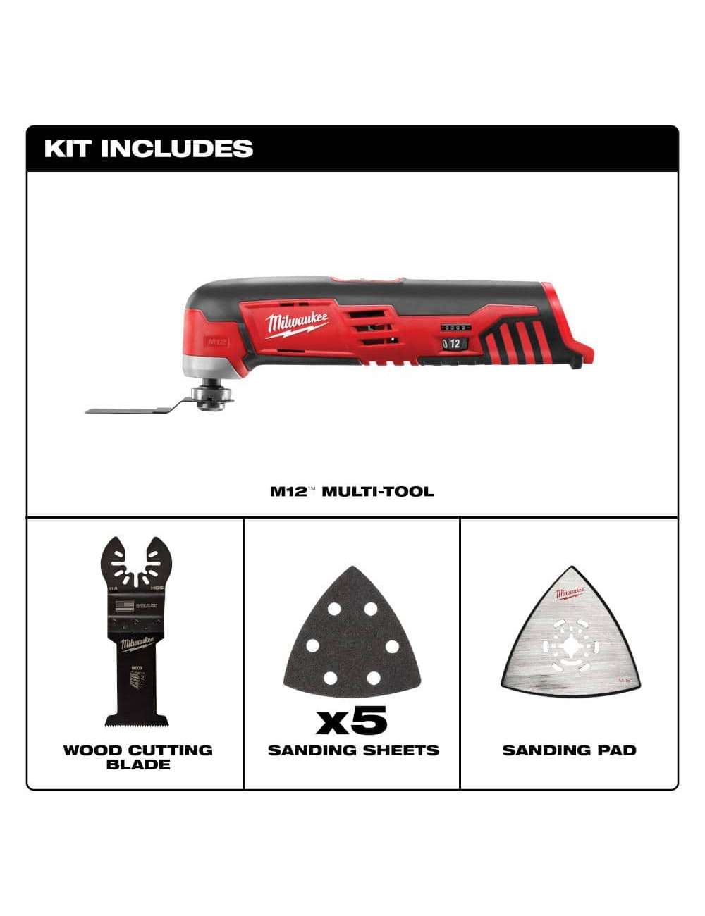 M12 12V Lithium-Ion Cordless Oscillating Multi-Tool (Tool-Only)
