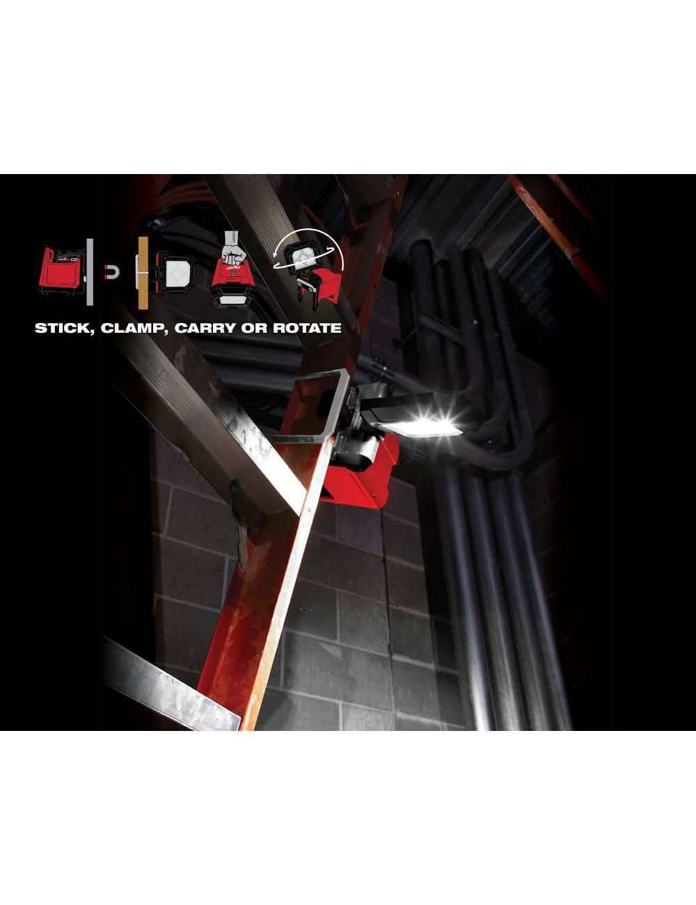 M18 18-Volt 1500 Lumens Lithium-Ion Cordless Rover LED Mounting Flood Light (Tool-Only)