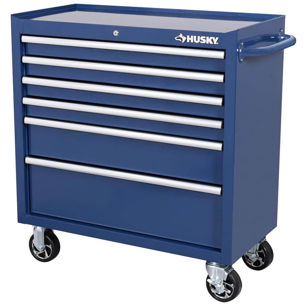 36 in. 12 Drawer Blue Tool Chest Combo