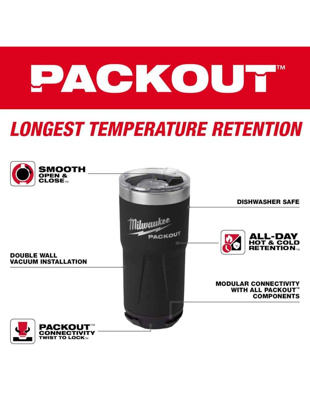 PACKOUT Black 20 oz. Tumbler