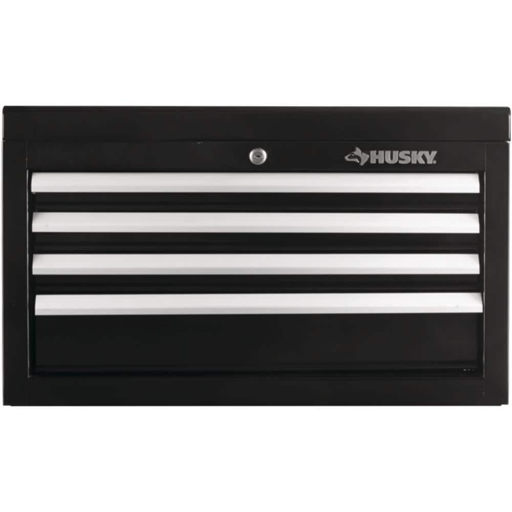 26 in. W x 12 in. D Standard Duty 4 Drawer Top Tool Chest in. Gloss Black