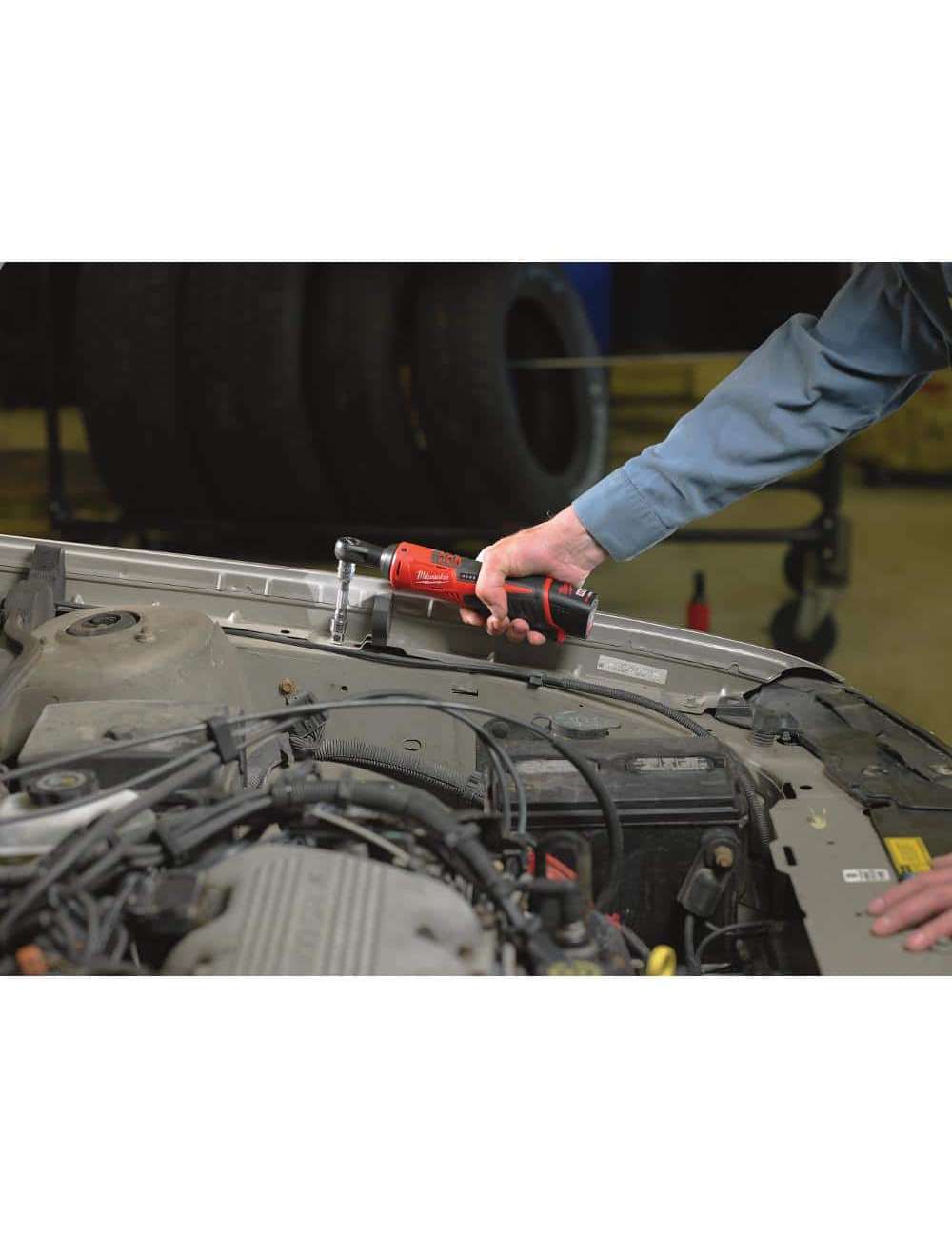 M12 12V Lithium-Ion Cordless 3/8 in. Ratchet Kit with One 1.5 Ah Battery, Charger and Tool Bag