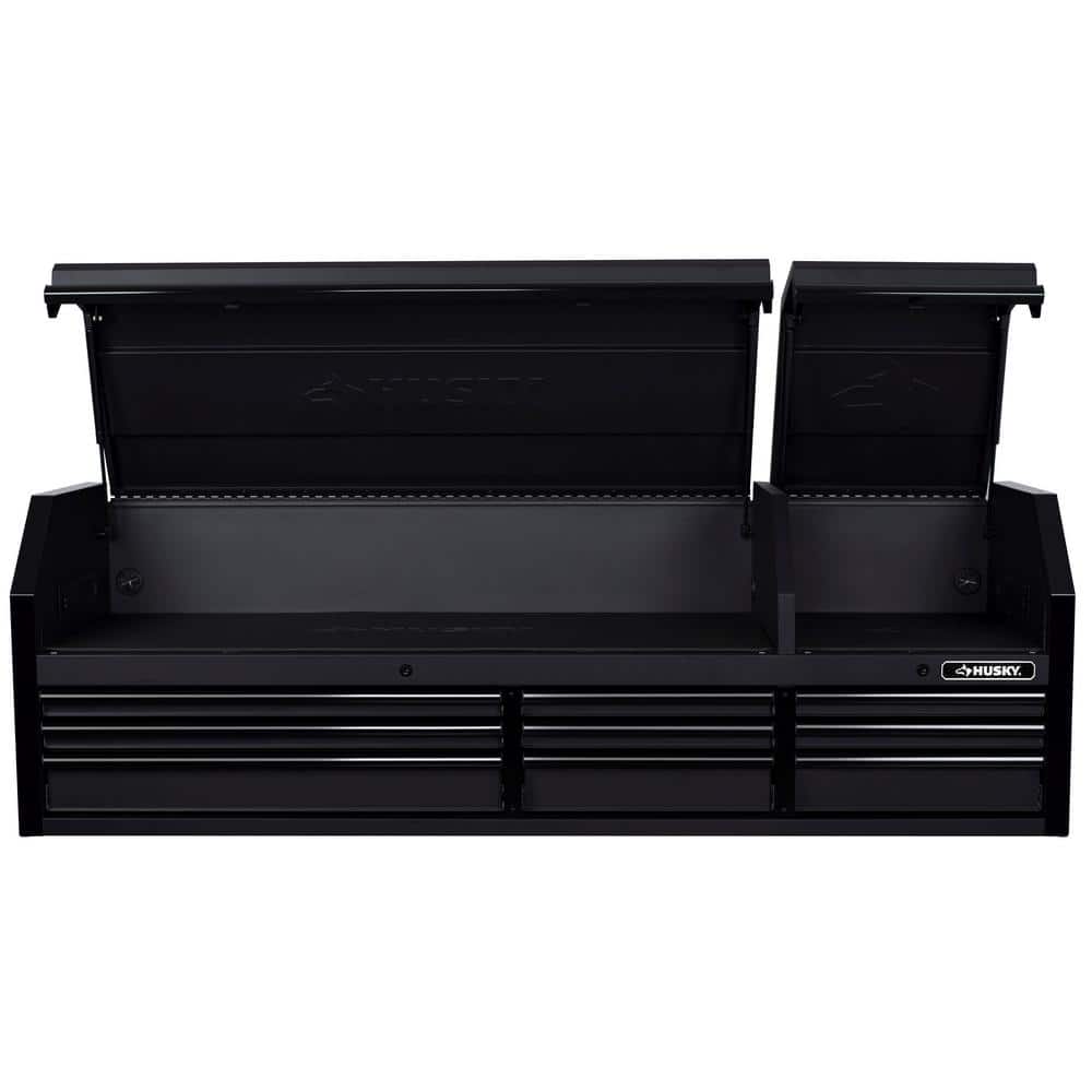 72 in. W x 23 in. D Heavy Duty 9 Drawer Top Tool Chest in. Matte Black