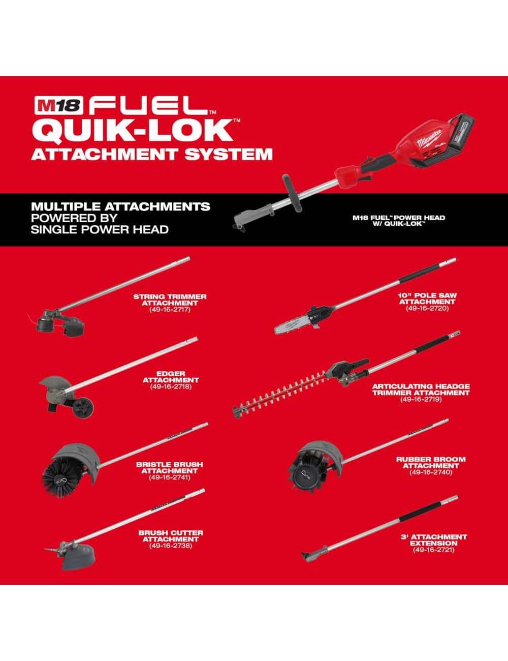 M18 FUEL 18-Volt Lithium-Ion Brushless Cordless QUIK-LOK String Trimmer/Blower Combo Kit with Edger Attachment(3-Tool)
