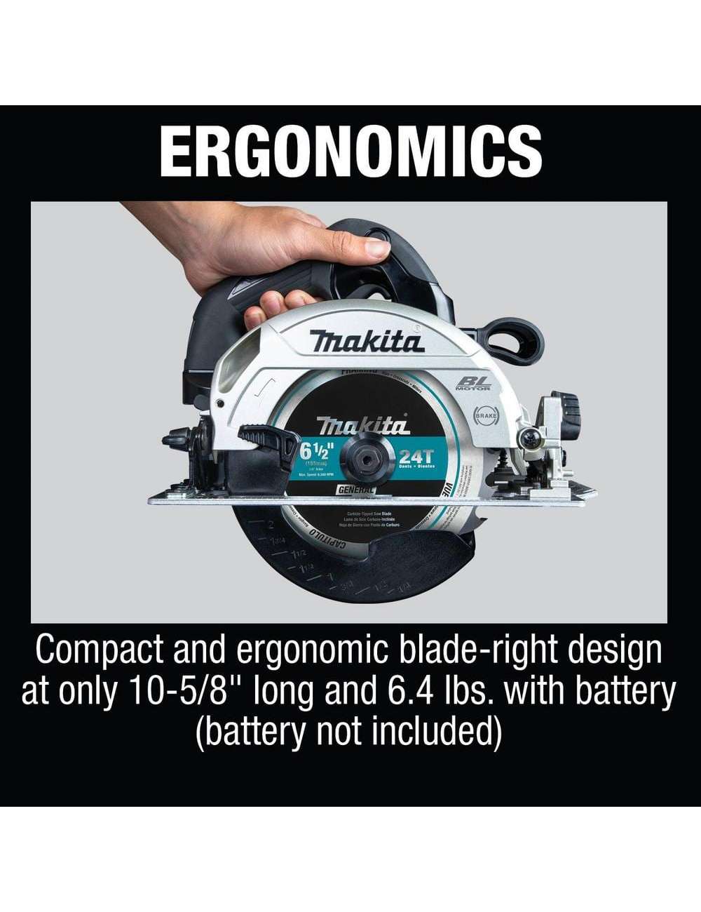 18V 6-1/2 in. LXT Sub-Compact Lithium-Ion Brushless Cordless Circular Saw (Tool Only)