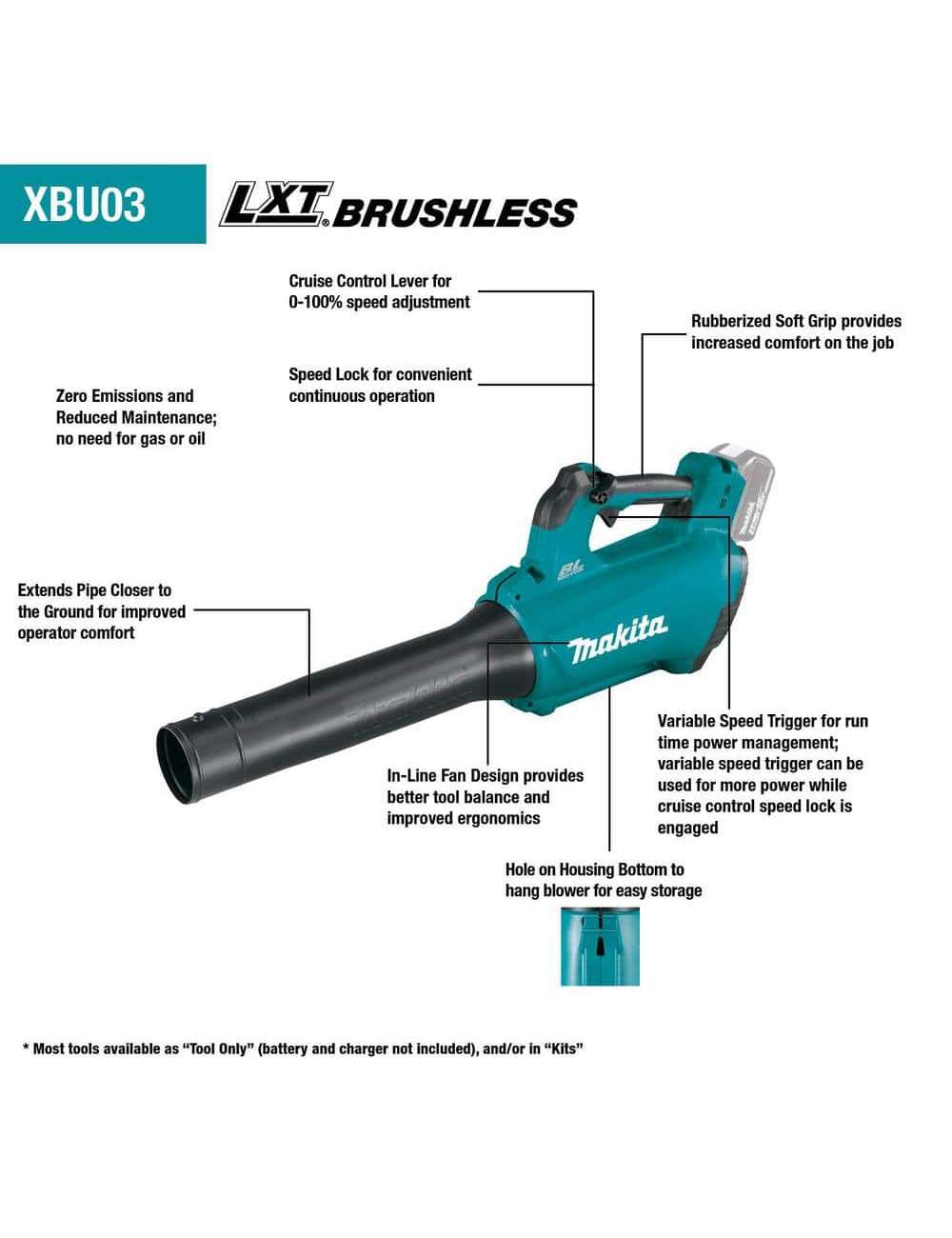 116 MPH 459 CFM 18V LXT Lithium-Ion Brushless Cordless Leaf Blower (Tool-Only)