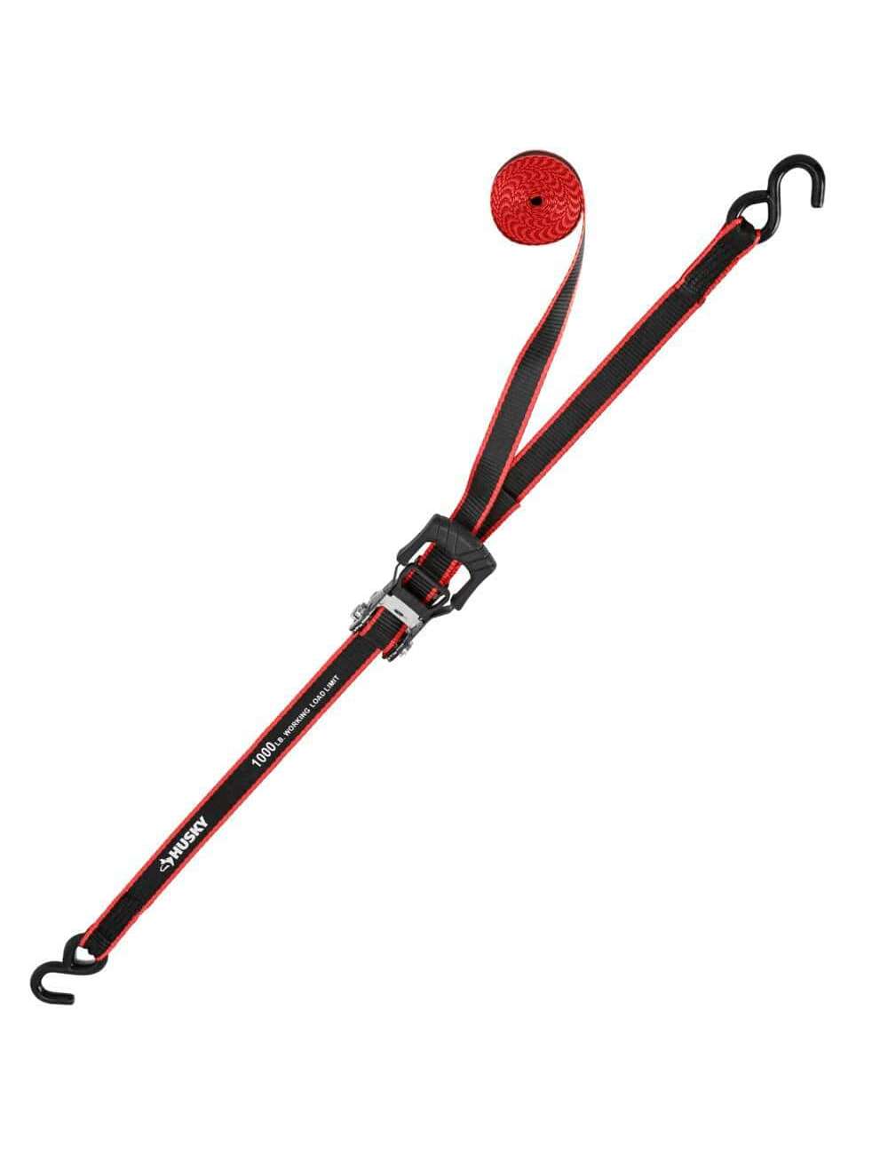 16 ft. 1.25 in. Ratchet Tie-Down Straps with S-Hook (4-Pack)