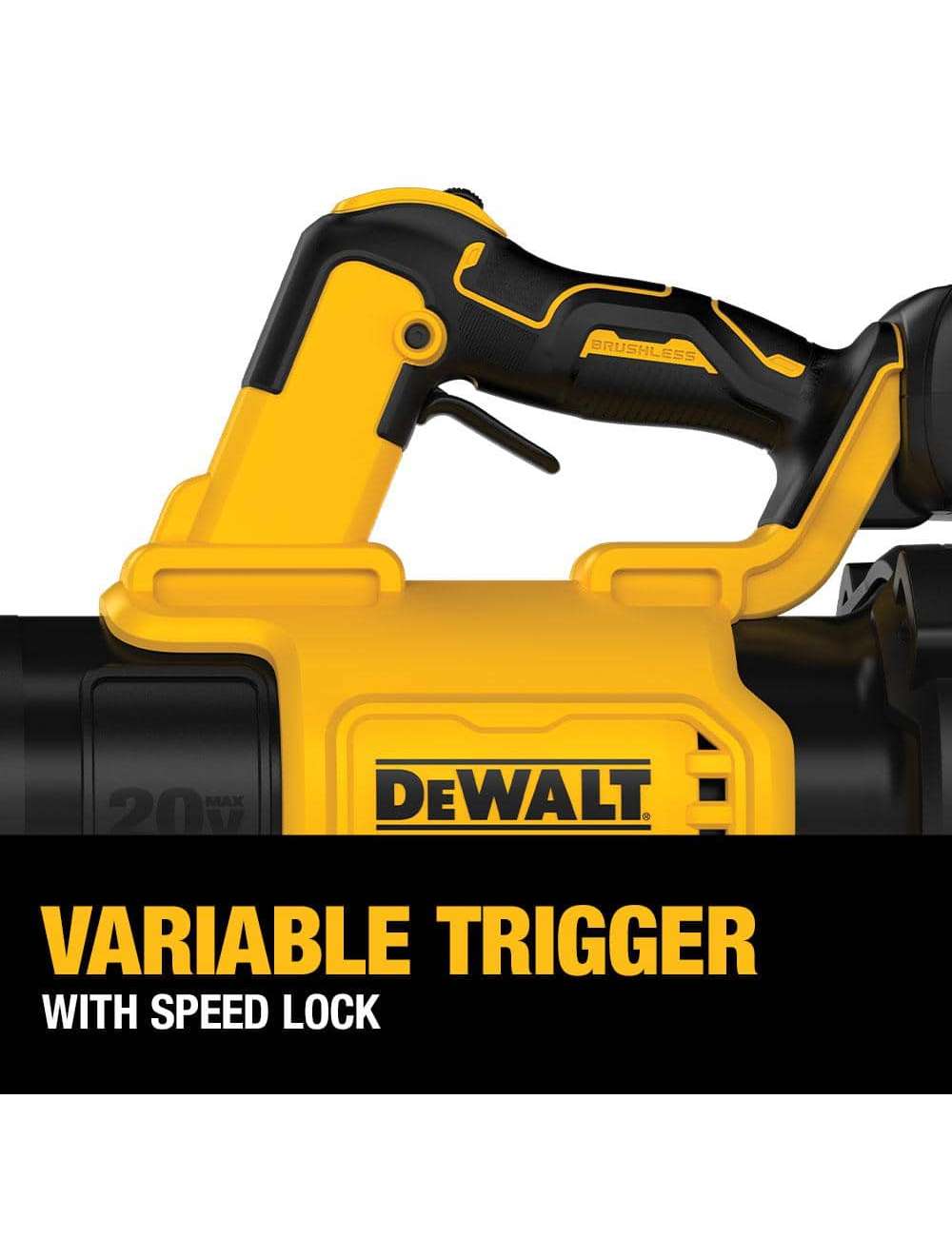 20V MAX 125 MPH 450 CFM Cordless Brushless Battery Powered Handheld Leaf Blower (Tool Only)