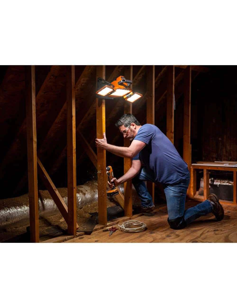 18V Hybrid Panel Light Kit with 4.0Ah Battery and Charger