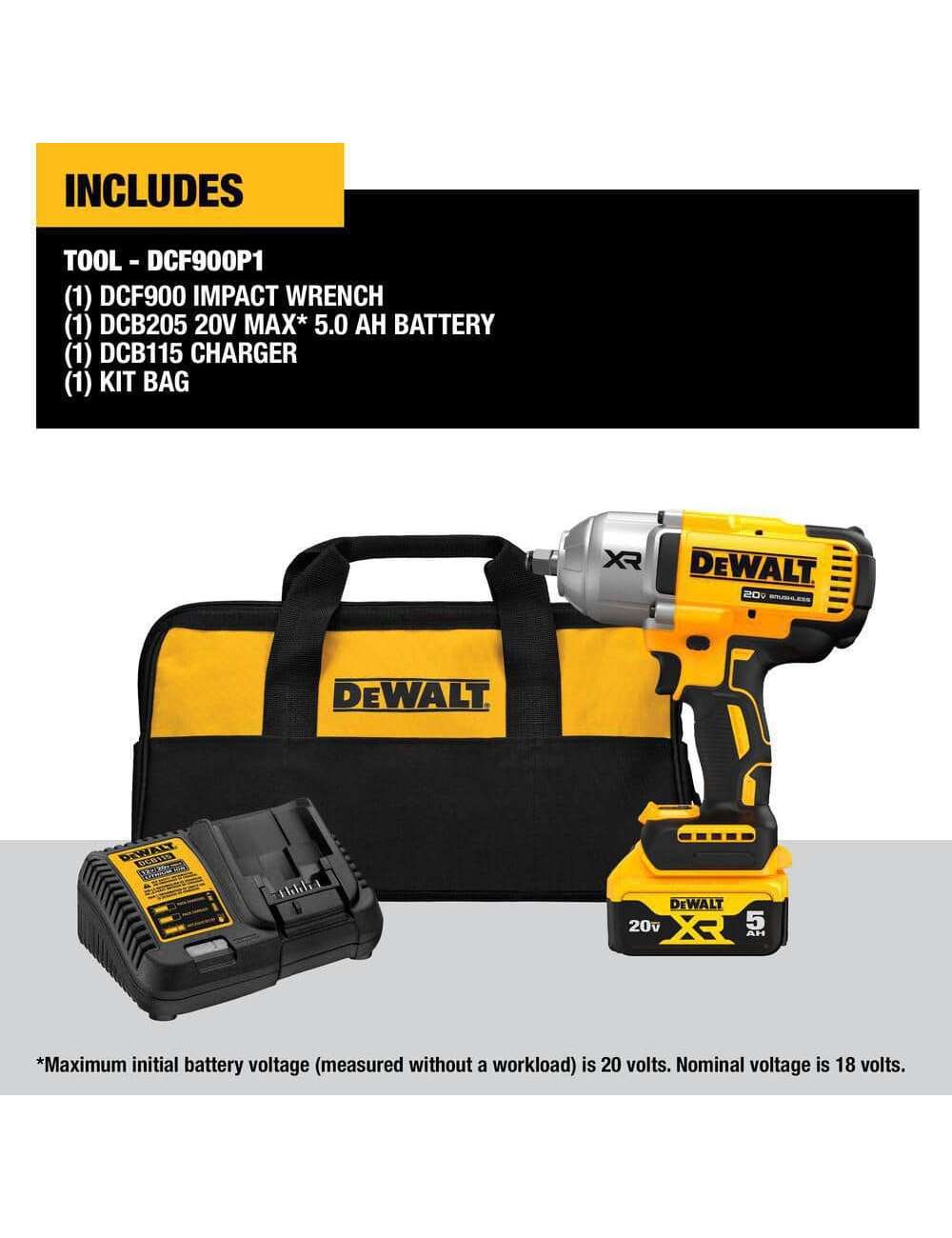 20V MAX Lithium-Ion Cordless 1/2 in. Impact Wrench Kit