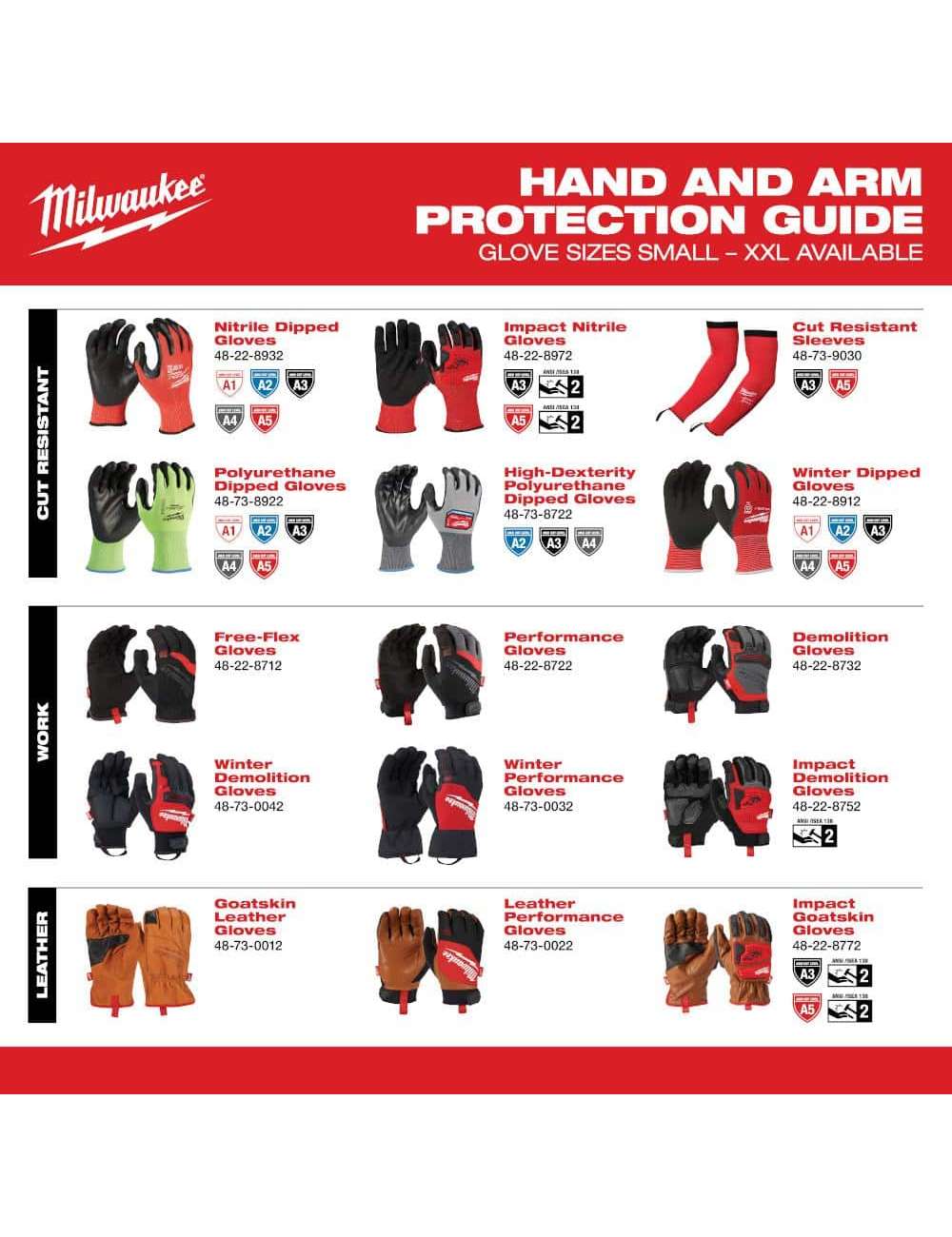 X-Large Red Latex Level 1 Cut Resistant Insulated Winter Dipped Work Gloves