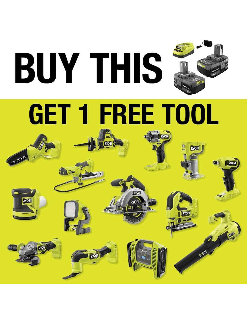 ONE+ 18V Lithium-Ion 4.0 Ah Battery (2-Pack) and Charger Kit