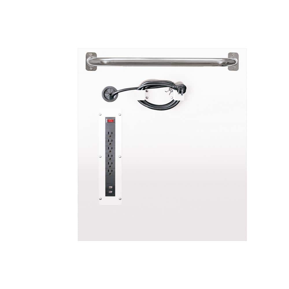 46 in. W x 24 5 in. D Standard Duty 9 Drawer Mobile Workbench Tool Chest with Solid Wood Top in. Gloss White