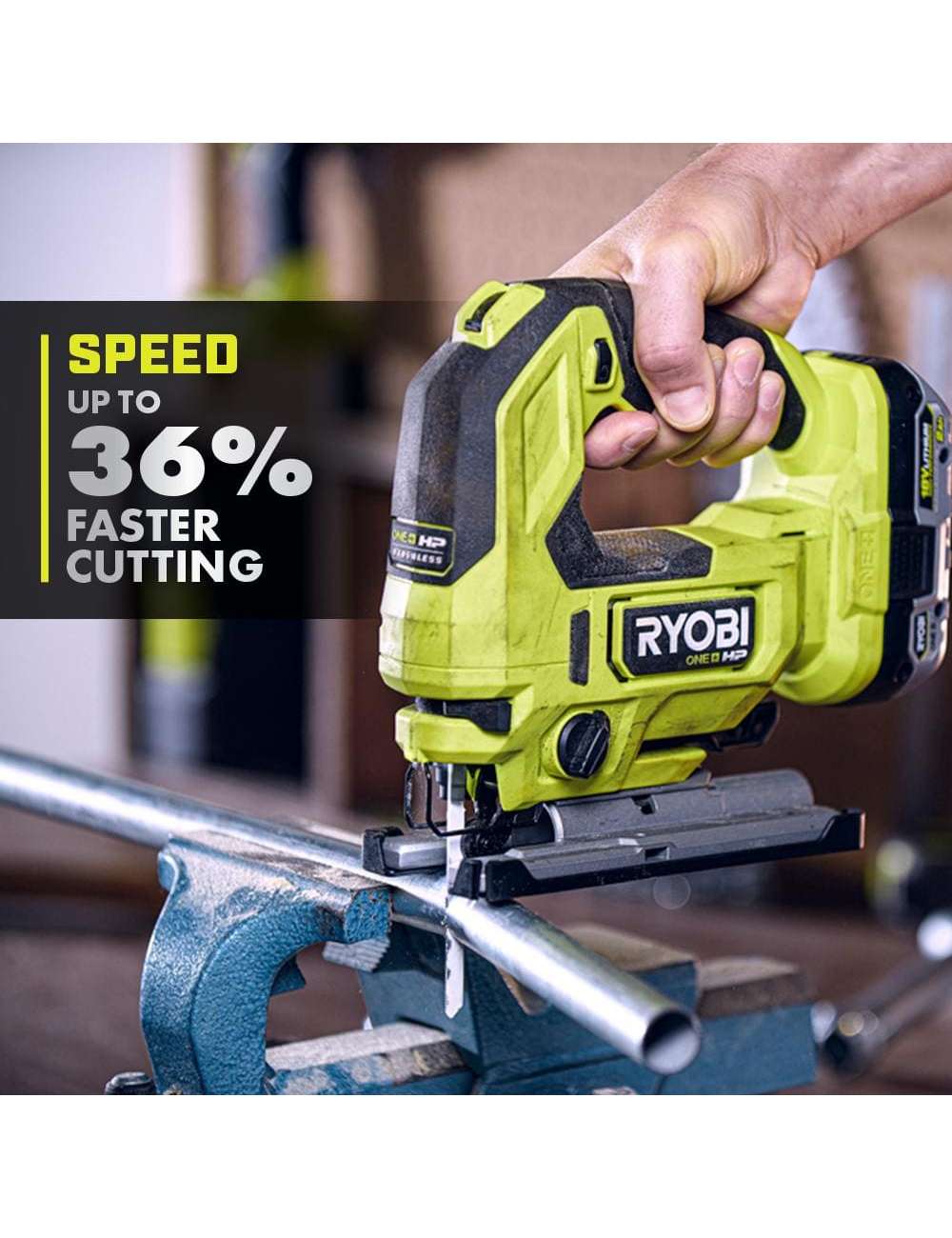 ONE+ 18V Lithium-Ion 4.0 Ah Compact Battery (2-Pack) and Charger Kit with FREE ONE+ HP Brushless Jig Saw