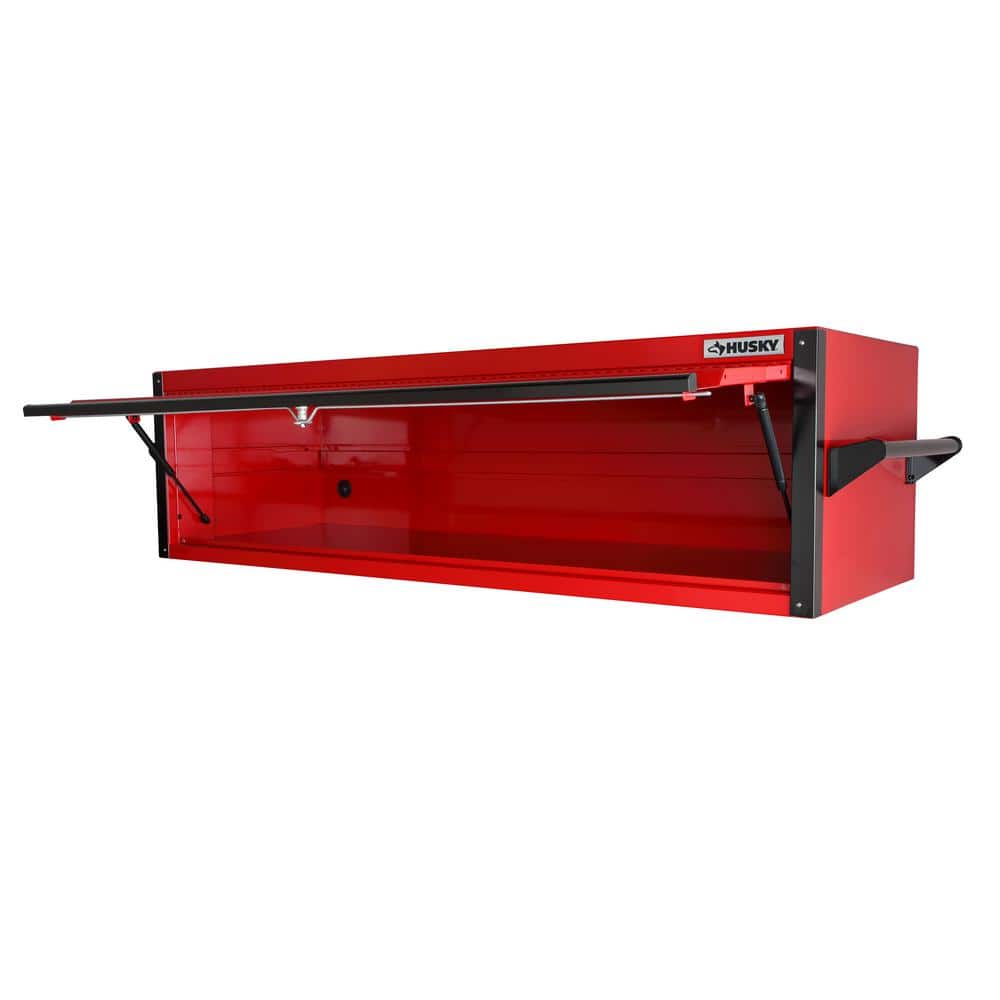 72 in. W x 24 5 in. D Professional Duty 20 Drawer Mobile Workbench Combo w 2 Side Lockers 2 Top Lockers and Top Hutch
