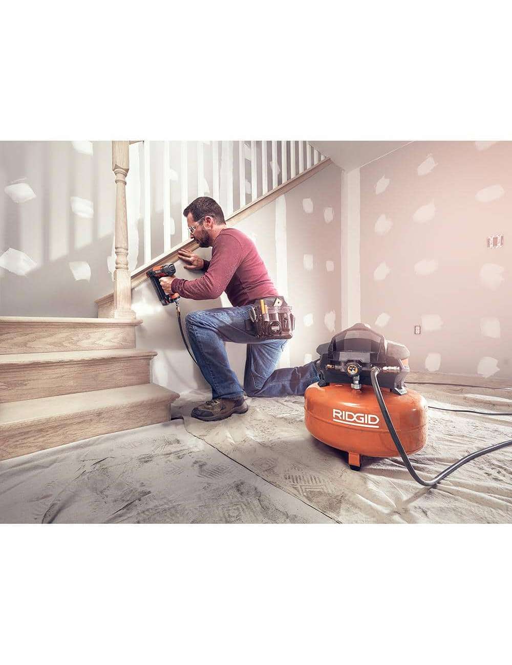 Pneumatic 18-Gauge 2-1/8 in. Brad Nailer with CLEAN DRIVE Technology, Tool Bag, and Sample Nails