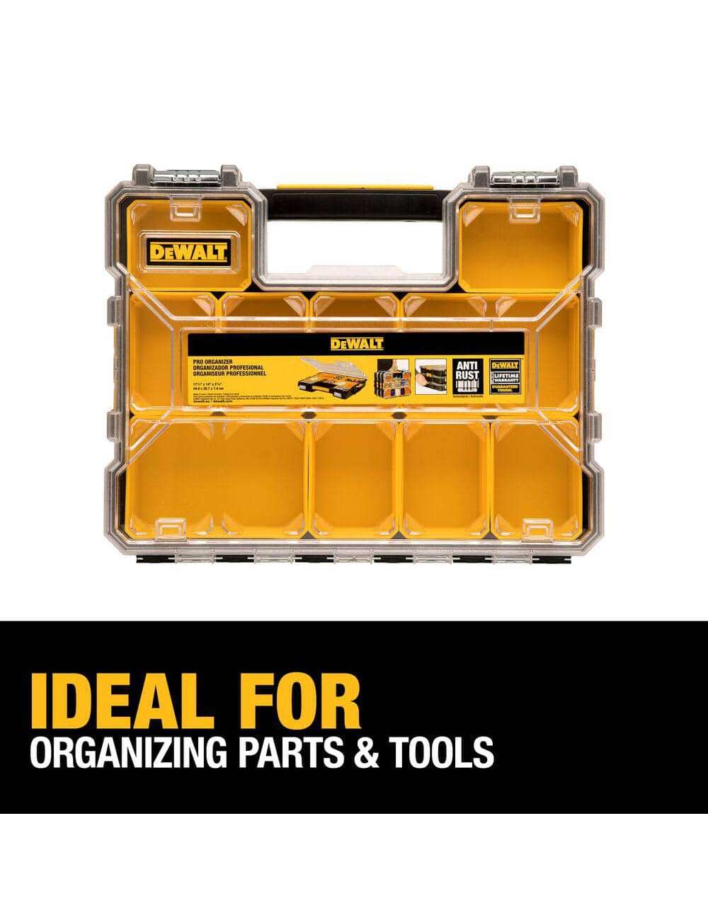10-Compartment Shallow Pro Small Parts Organizer