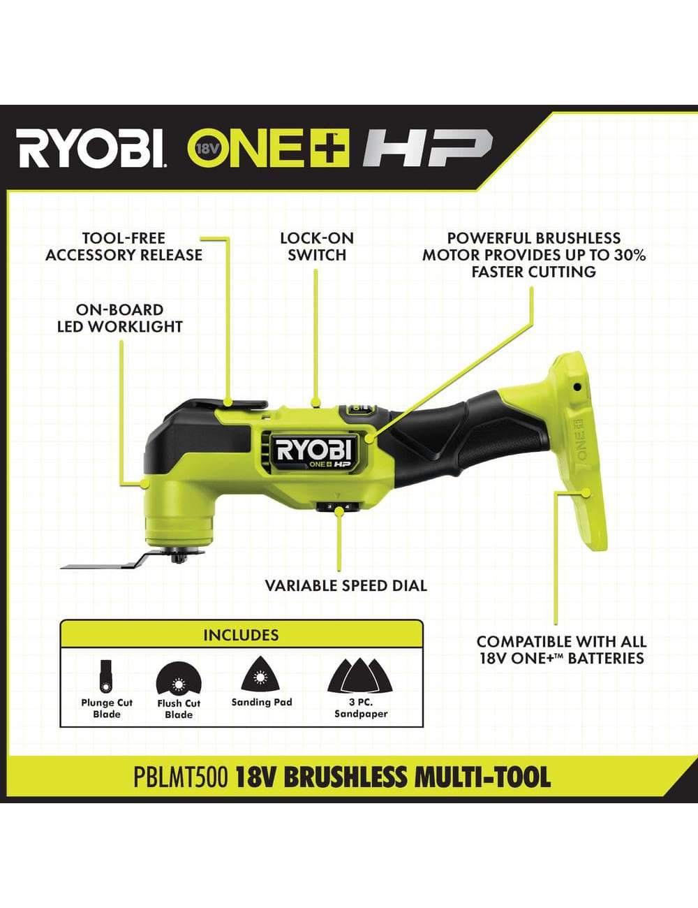 ONE+ HP 18V Brushless Cordless Multi-Tool (Tool Only)