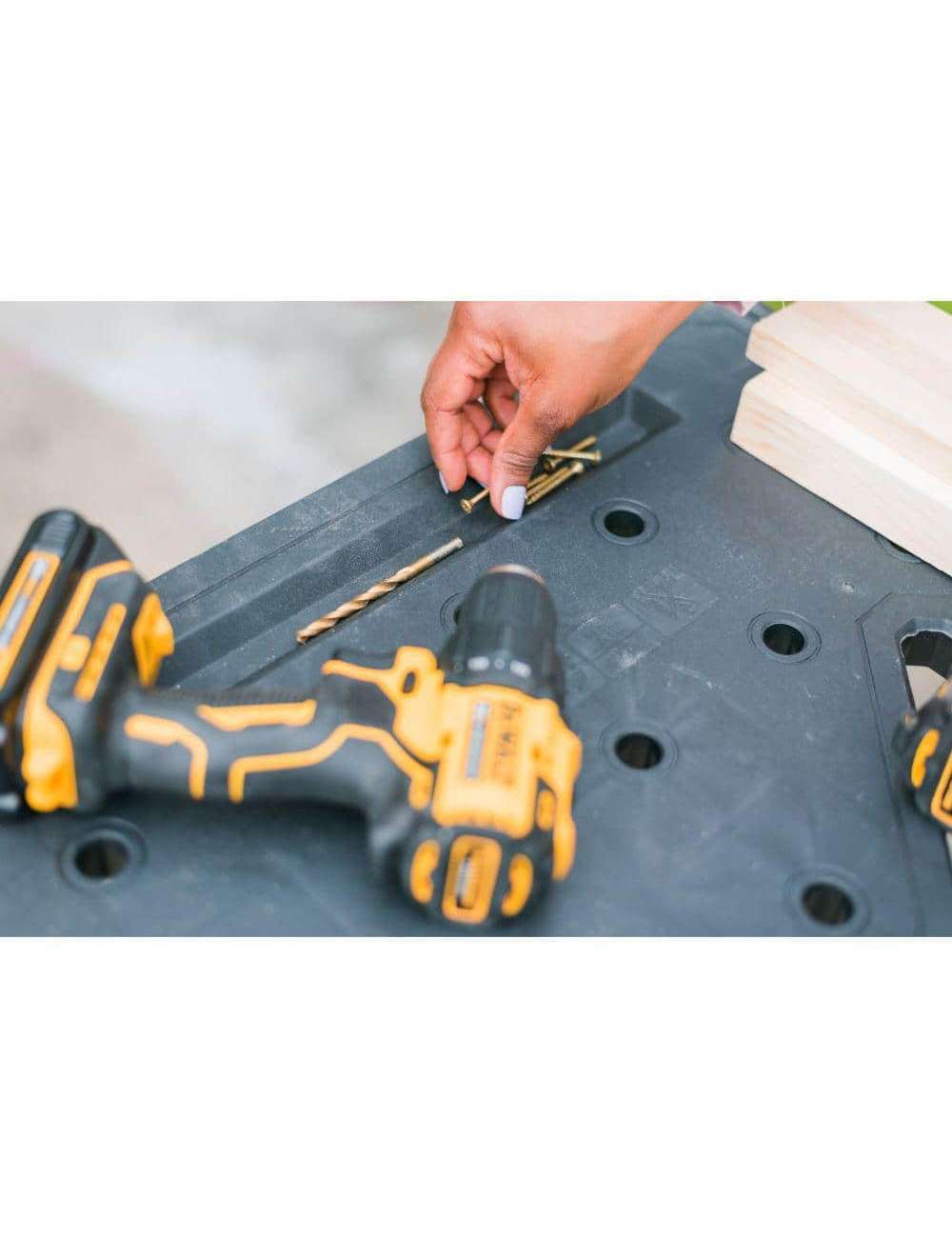 33 in. H Plastic Folding Portable Workbench