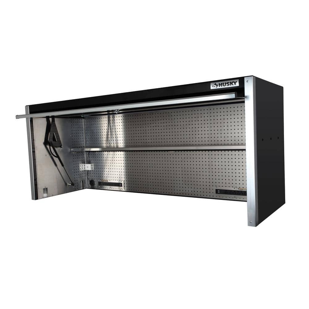 72 in. W x 24 5 in. D Professional Duty 20 Drawer Mobile Workbench Combo w 2 Side Lockers Top Locker and Top Hutch