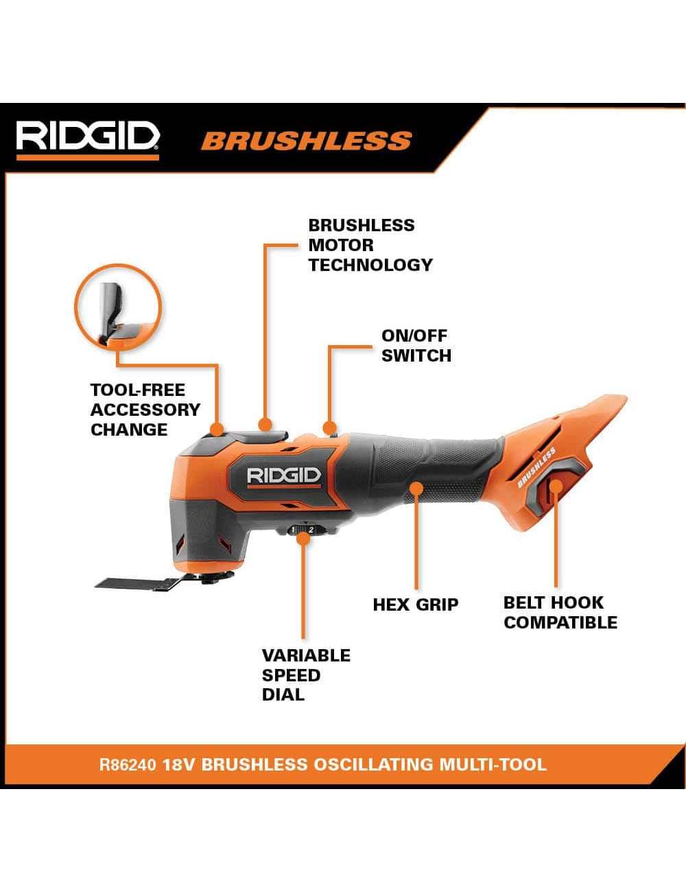 18V Brushless Cordless Oscillating Multi-Tool (Tool Only)