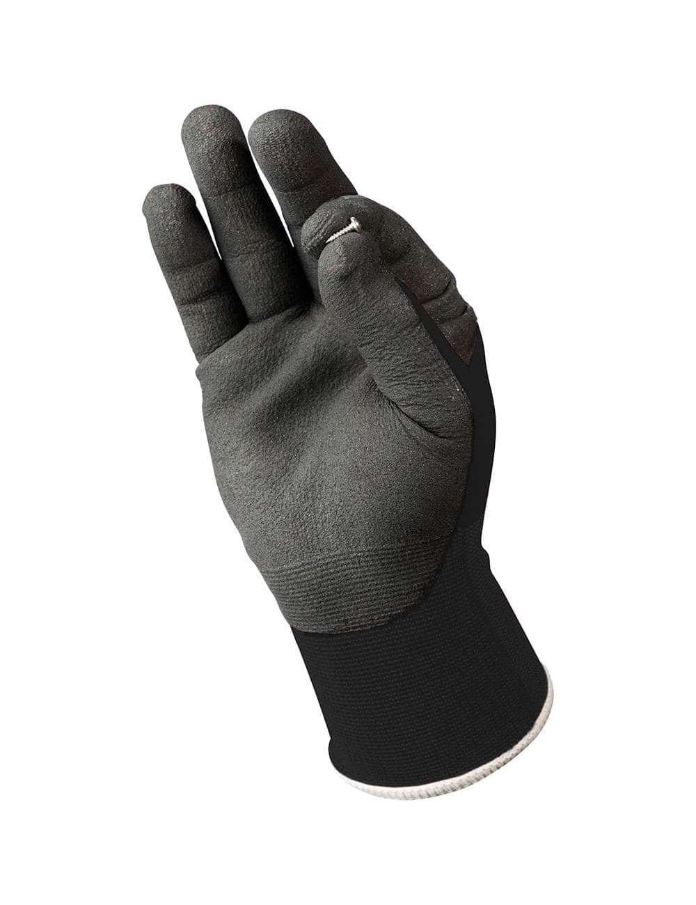 Large Black Nitrile Level 1 Cut Resistant Dipped Work Gloves (3-Pack)