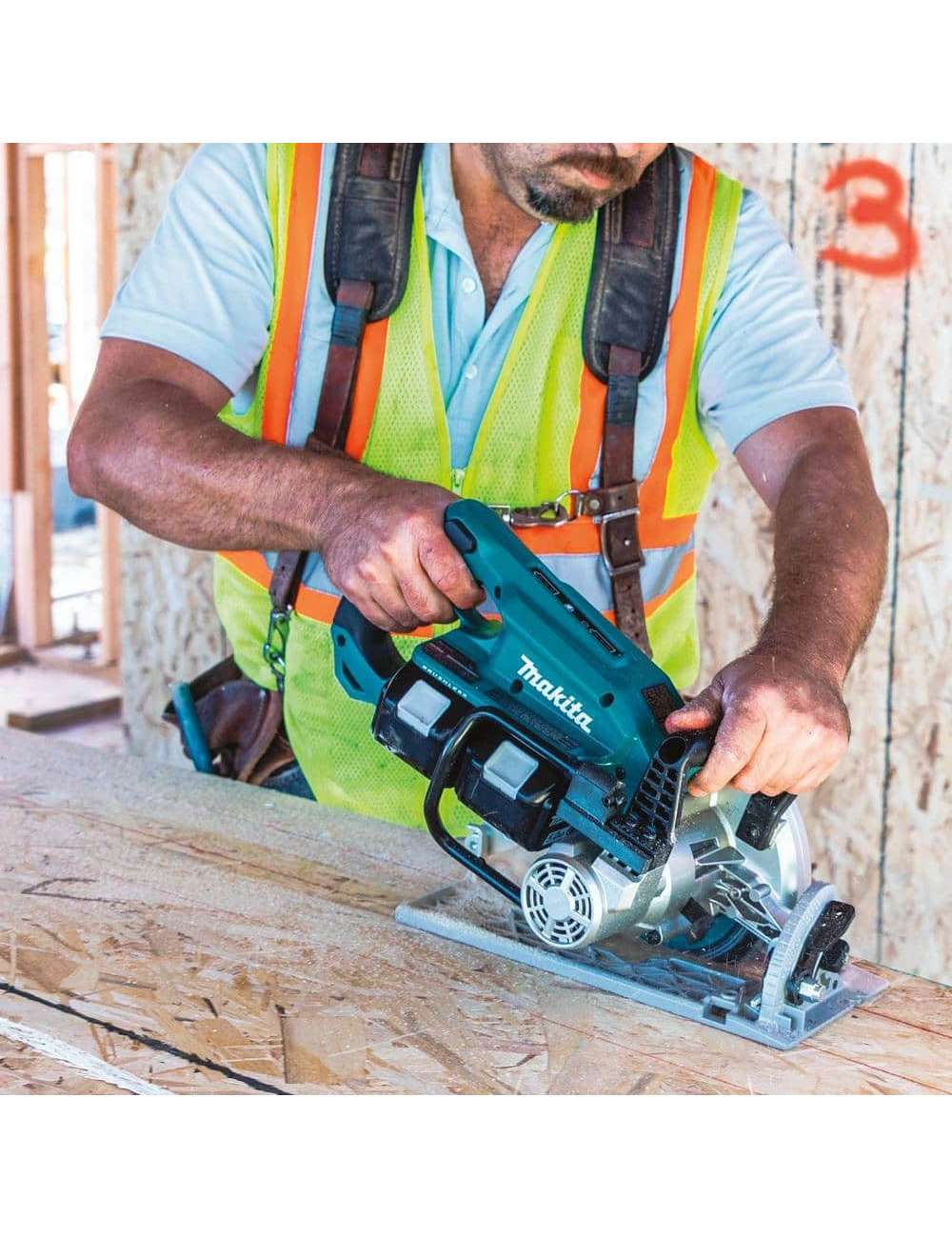 18V X2 LXT Lithium-Ion (36V) Brushless Cordless Rear Handle 7-1/4 in. Circular Saw w/BONUS 5.0Ah Battery 2 Pack