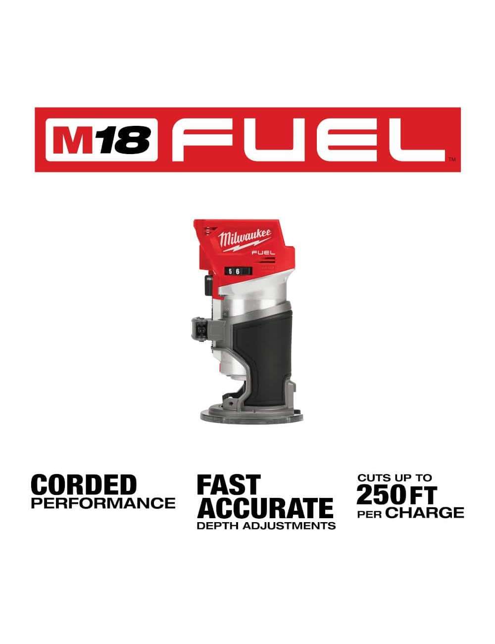 M18 FUEL 18V Lithium-Ion Brushless Cordless Compact Router (Tool-Only)