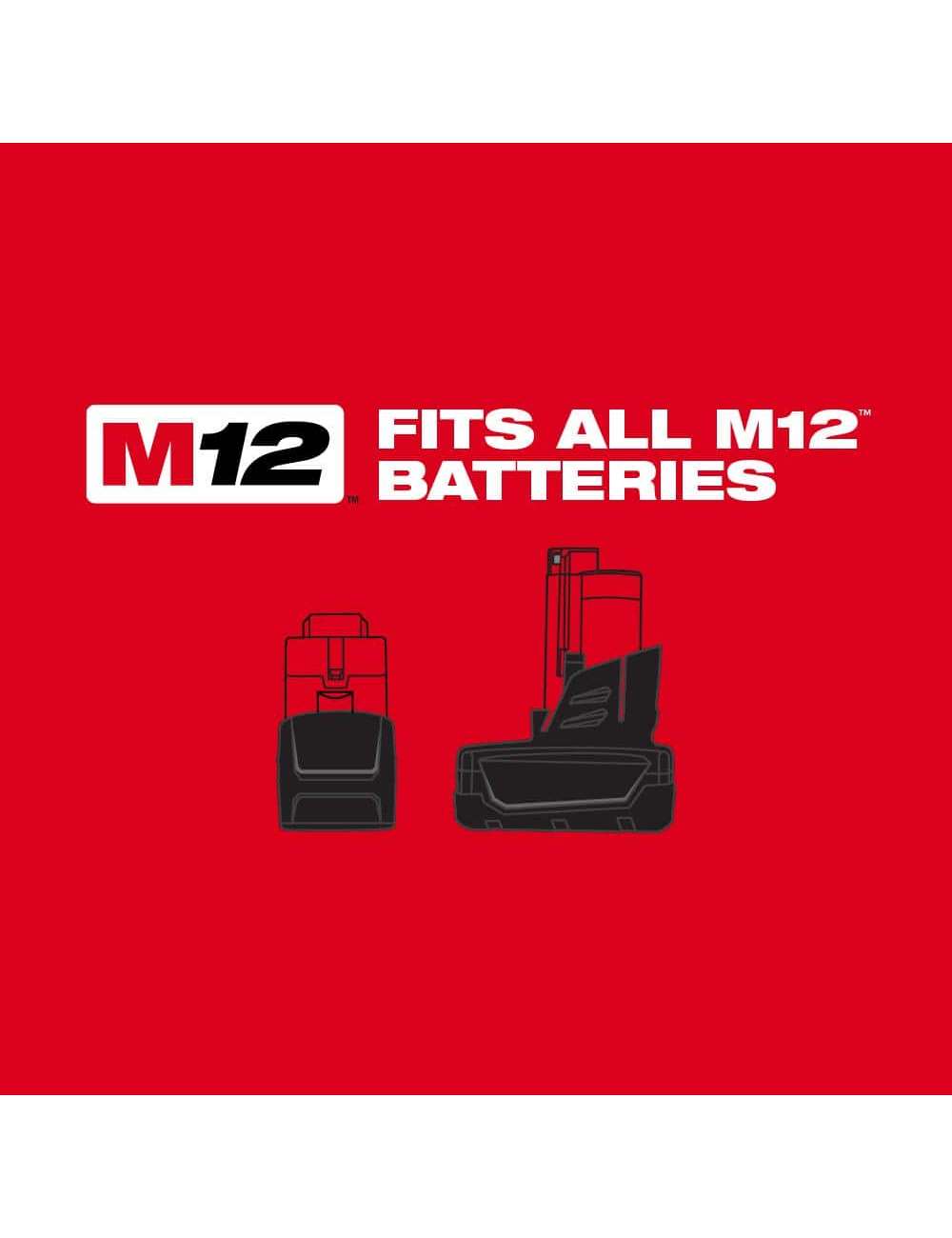 M12 12-Volt Lithium-Ion Cordless Palm Nailer Kit with One 1.5Ah Battery, Charger and Tool Bag