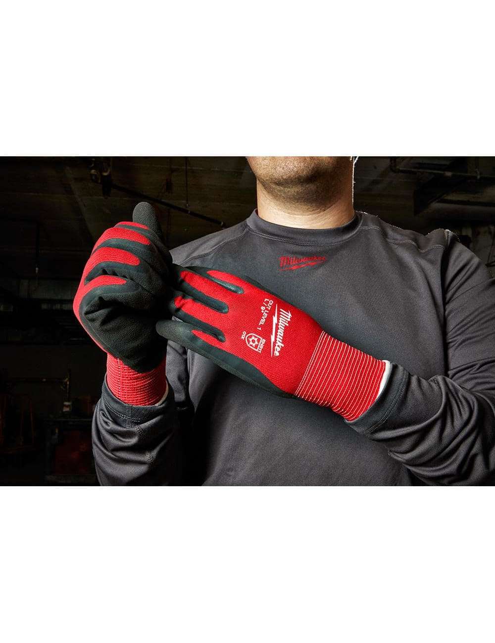 X-Large Red Latex Level 1 Cut Resistant Insulated Winter Dipped Work Gloves