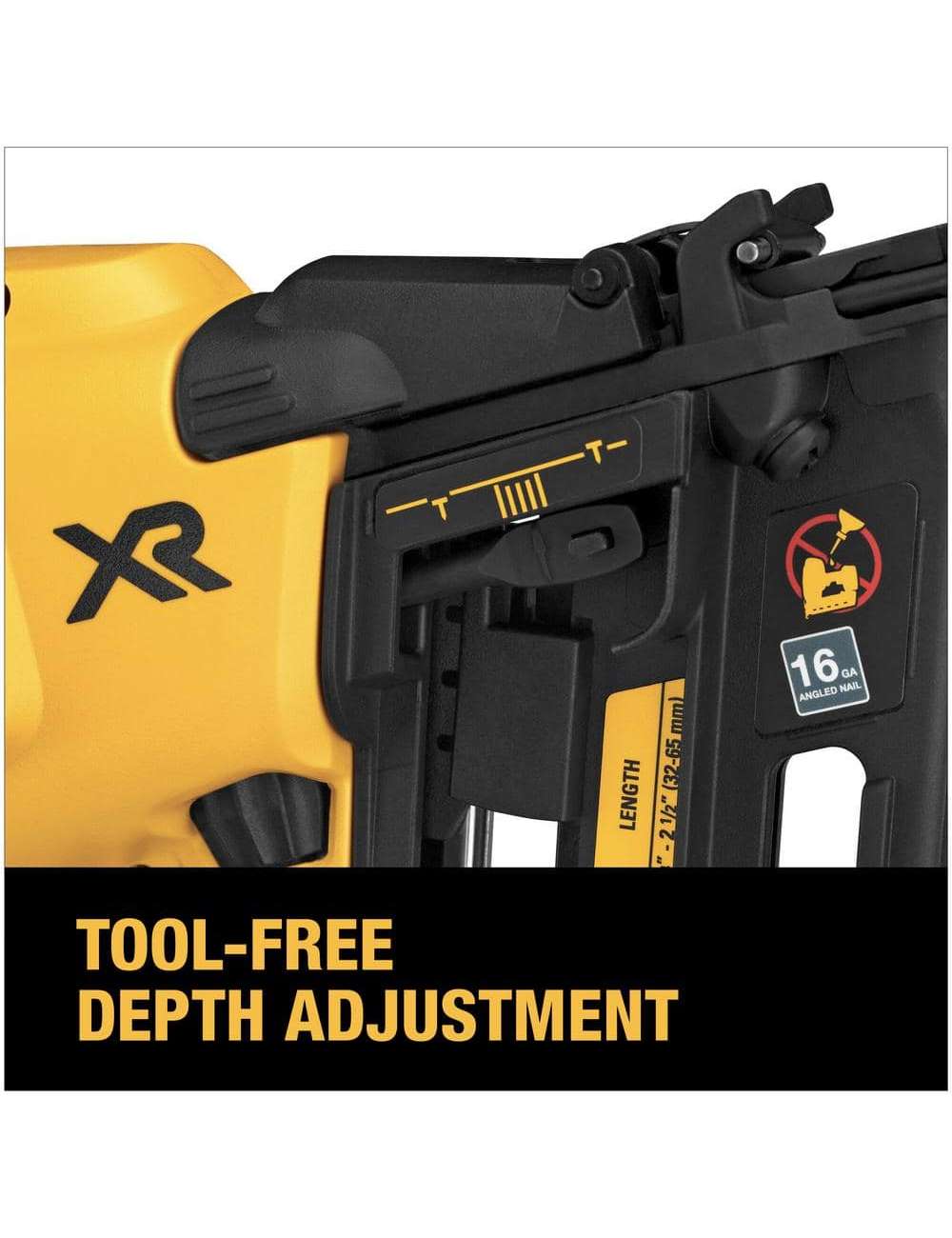 20V MAX XR Lithium-Ion Cordless 16-Gauge Angled Finish Nailer (Tool Only)