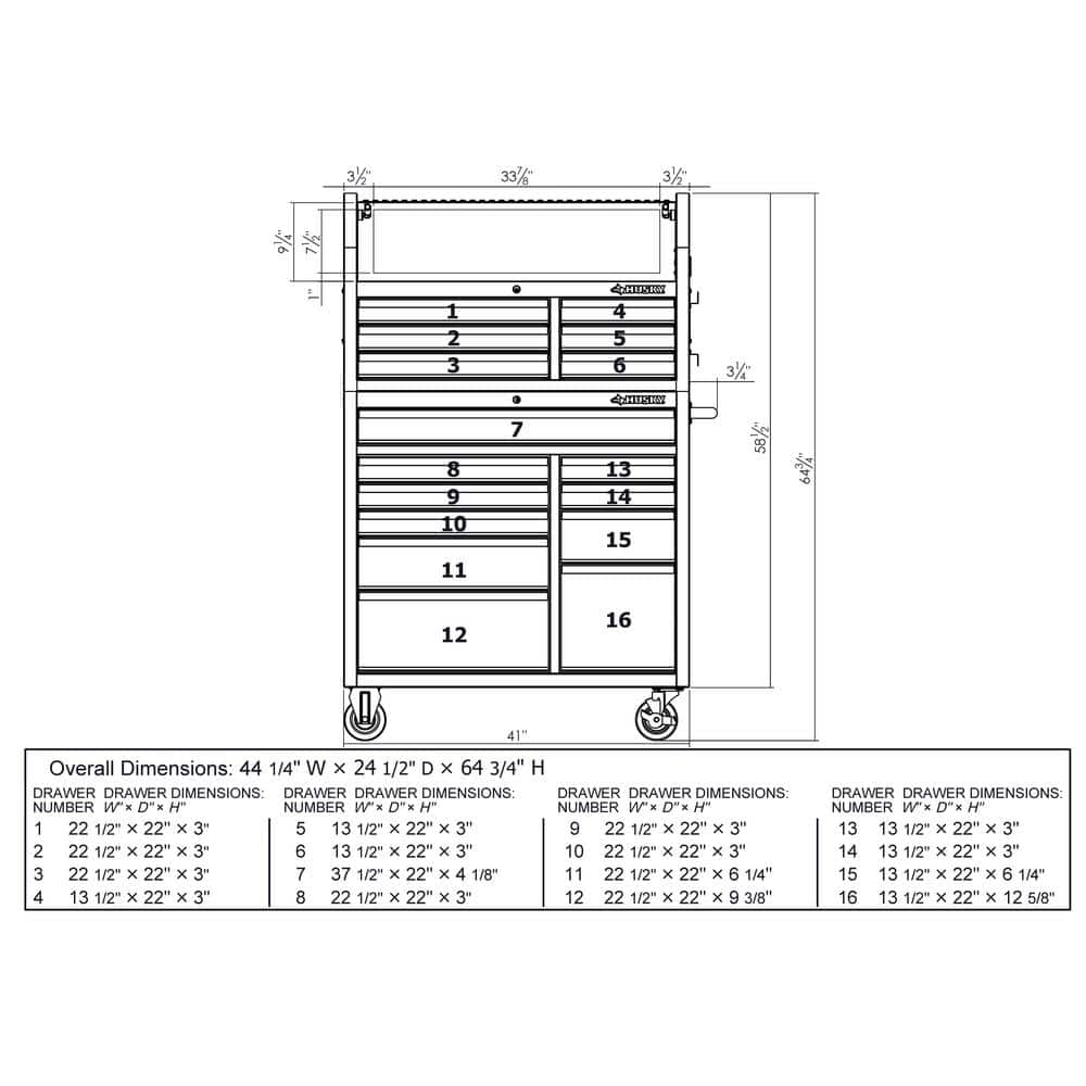 41 in. W x 24 5 in. D Standard Duty 16 Drawer Combination Rolling Tool Chest and Top Tool Cabinet Set in. Gloss Red