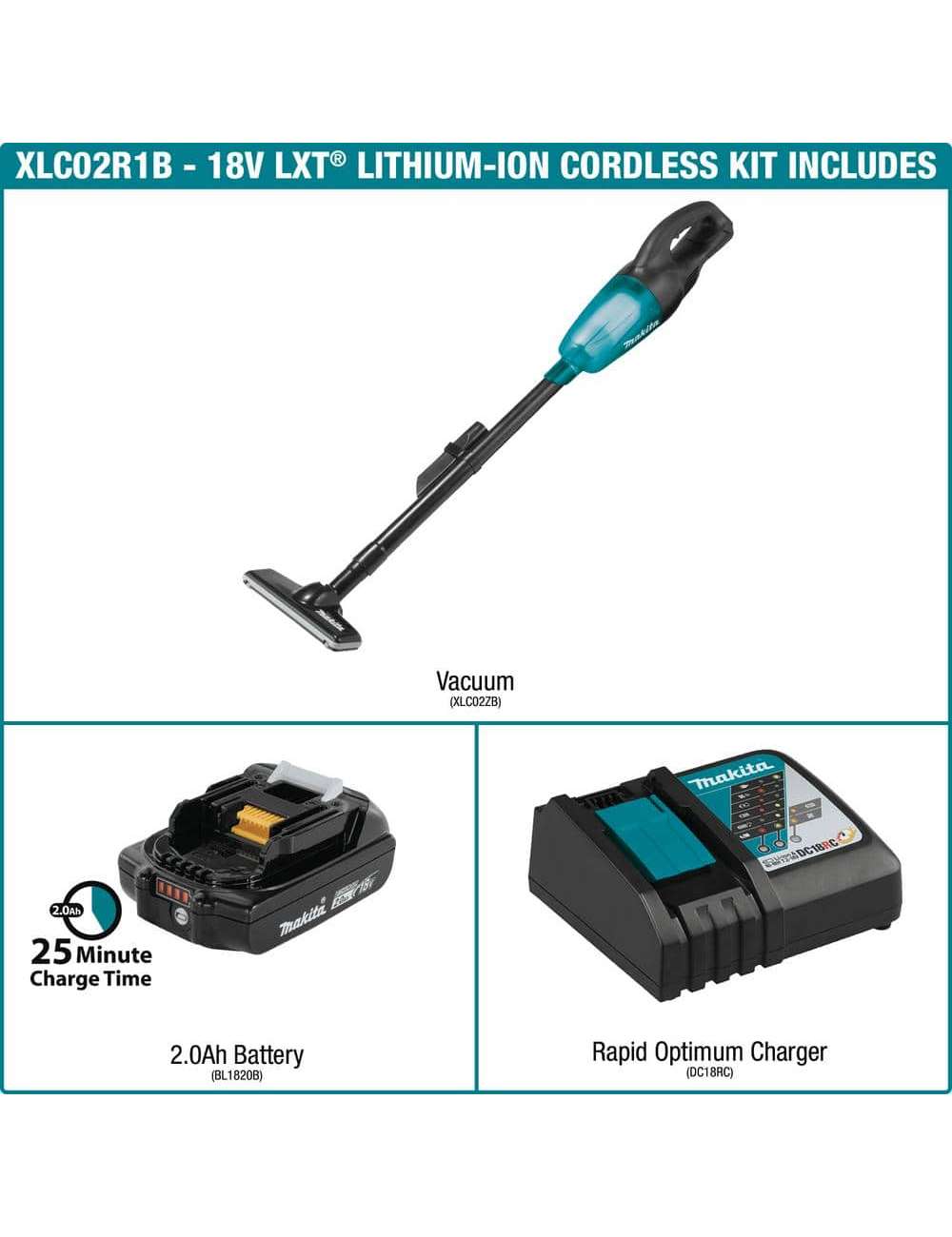 18V LXT Lithium-Ion Handheld Compact Cordless Vacuum Kit 2.0 Ah