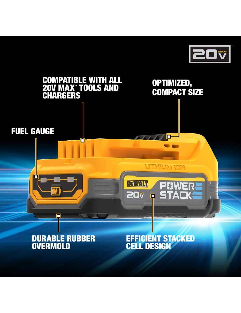 20V MAX Lithium-Ion Cordless 3-Tool Combo Kit with 5.0 Ah Battery and 1.7 Ah Battery