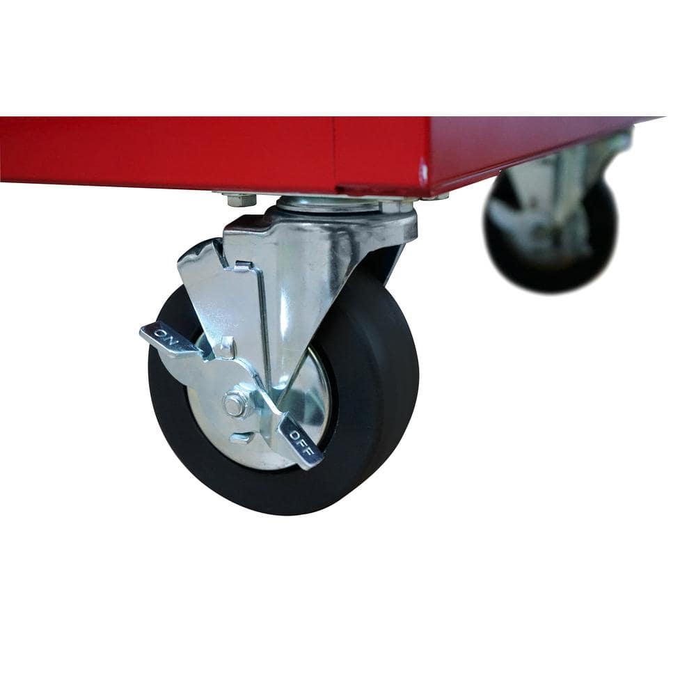 41 in. W x 24 5 in. D Standard Duty 16 Drawer Combination Rolling Tool Chest and Top Tool Cabinet Set in. Gloss Red