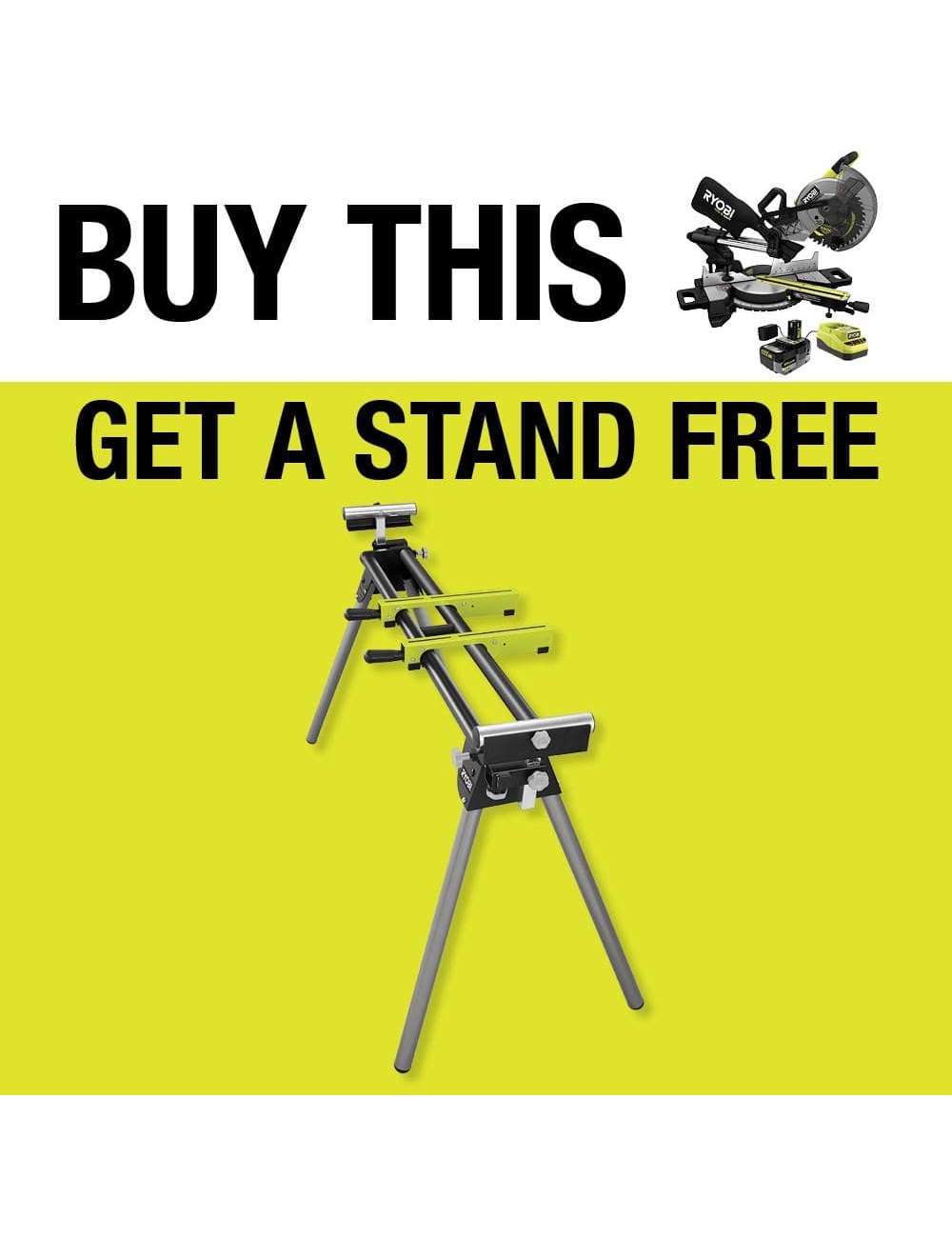 ONE+ HP 18V Brushless Cordless 10 in. Sliding Compound Miter Saw Kit with 4.0 Ah Battery, Charger, and Miter Saw Stand