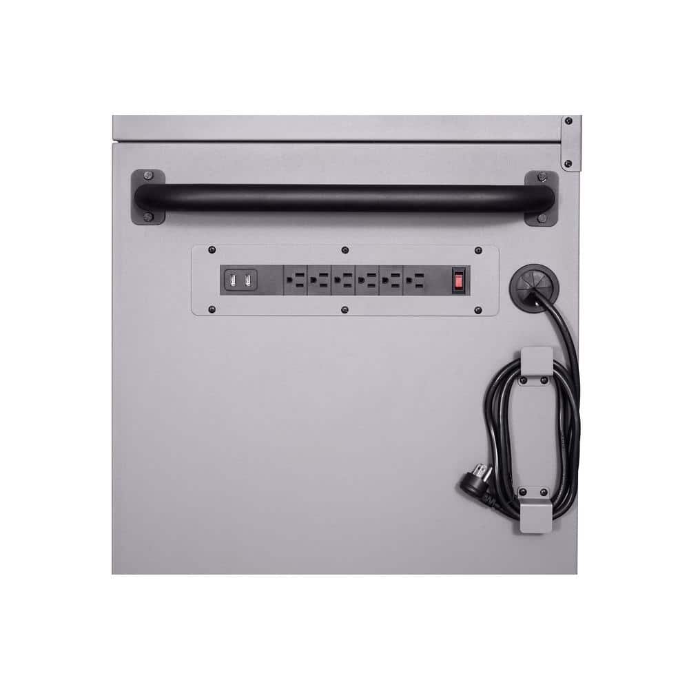 56 in. W x 22 in. D Heavy Duty 18 Drawer Combination Rolling Tool Chest and Top Tool Cabinet Set in. Matte Gray